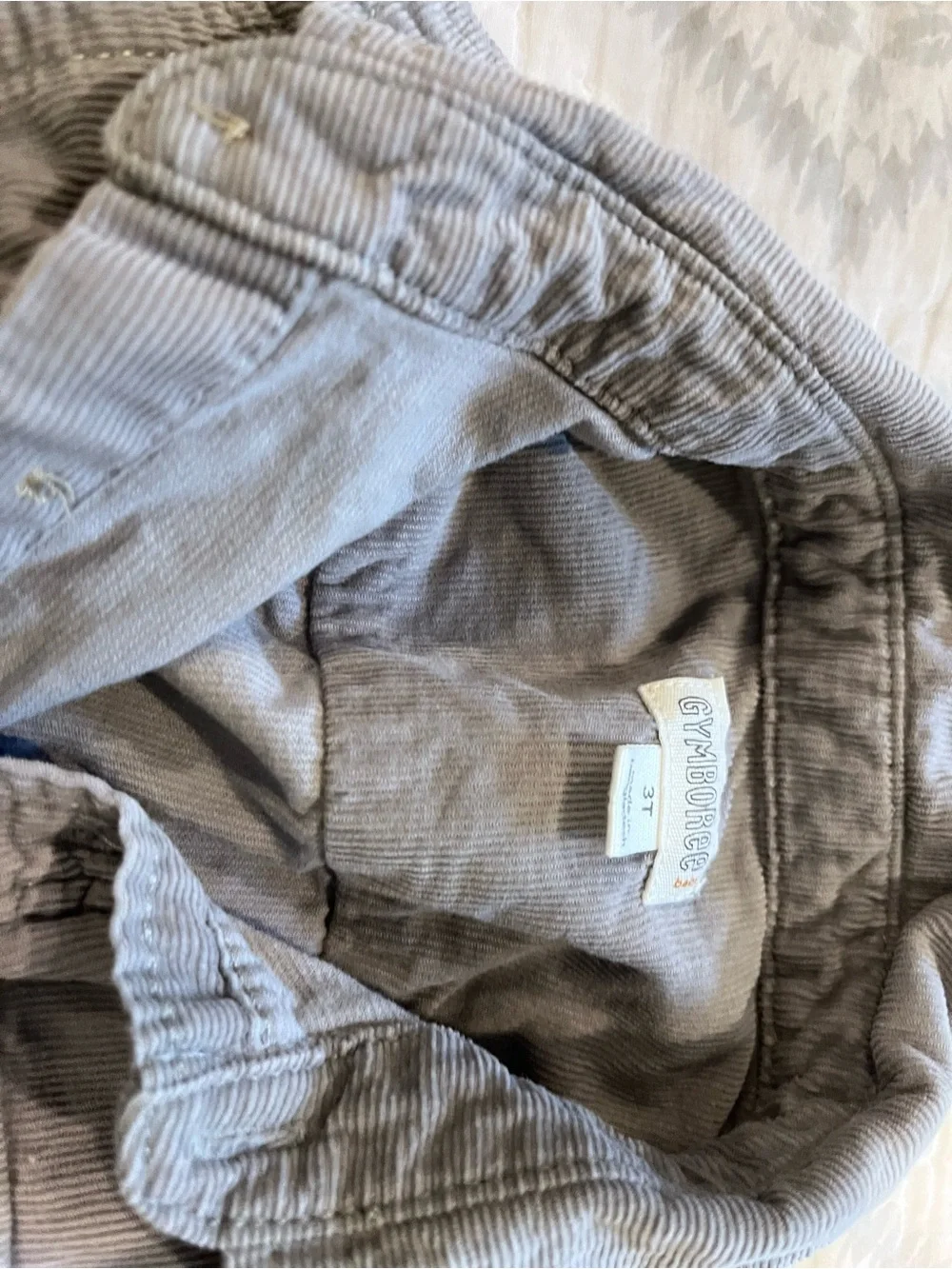 Gymboree Light Gray Corduroy and red and black flannel button down. Size 3t
